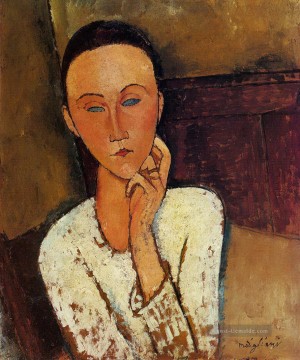  modigliani - auf ihrer Wange 1918 Amedeo Modigliani lunia Czechowska mit ihrer linken Hand